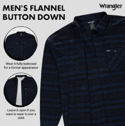 Wrangler Long Sleeve Flannel Shirt 6 Colors XLT, 2X, 2XT, 3X, 3XT, 4X, 4XT, 5X, 5XT -Big and Tall Outlet wrnglrflnlgraphic2 66662.1705082668