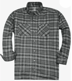 Wrangler Long Sleeve Flannel Shirt 6 Colors XLT, 2X, 2XT, 3X, 3XT, 4X, 4XT, 5X, 5XT -Big and Tall Outlet wrnglrflnlgray 84219.1705077892