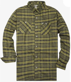 Wrangler Long Sleeve Flannel Shirt 6 Colors XLT, 2X, 2XT, 3X, 3XT, 4X, 4XT, 5X, 5XT -Big and Tall Outlet wrnglrflnlolive 17937.1705077823